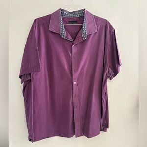 Men's 2x DXL Plum Button Down Shirt